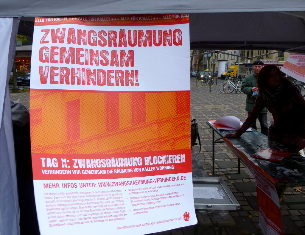 Plakat: »Alle für Kalle. Zwangsräumung verhindern!«