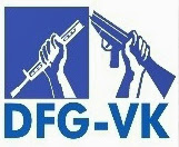 Logo: Zerbrochenes Gewehr «DFG-VK».
